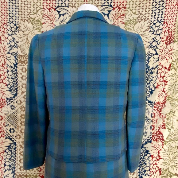 Vintage 60s Plaid Wool Dress & Blazer Tartan Authentic Tweeds of Nova Scotia - Picture 10 of 14